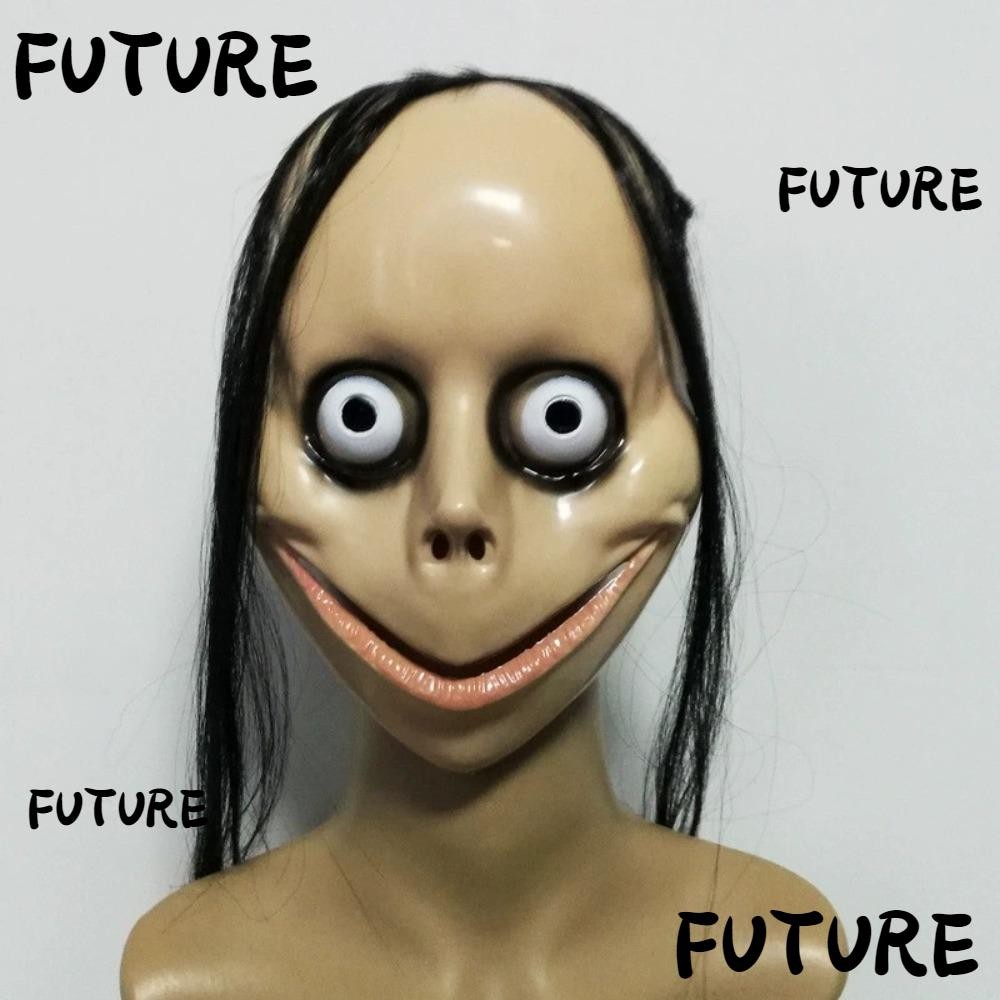HL-FUTU Funny , With Long Hair Big Eyes MO MO ,  Halloween Horror Ghost Party Costume Props Female Ghost  Halloween Cosplay
