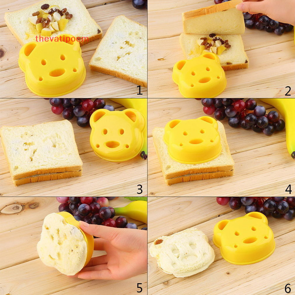 [thevatipoem] Cute Animal Sandwich Mold Cutter Bear Dog Dinosaur Shape Cake Bread Toast Maker [HOT]