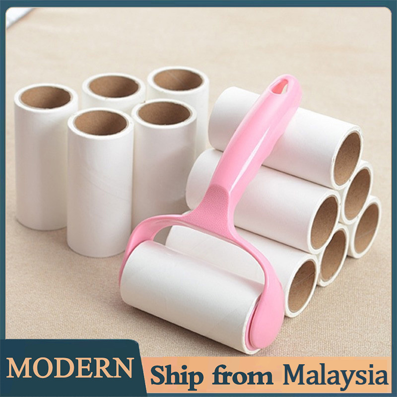 Dust Roller Hair Removal Sticky Hair Cleaning Roller Clothe Removal Strong Sticky Brush Paper Refillable Tisu Dapur 粘毛器