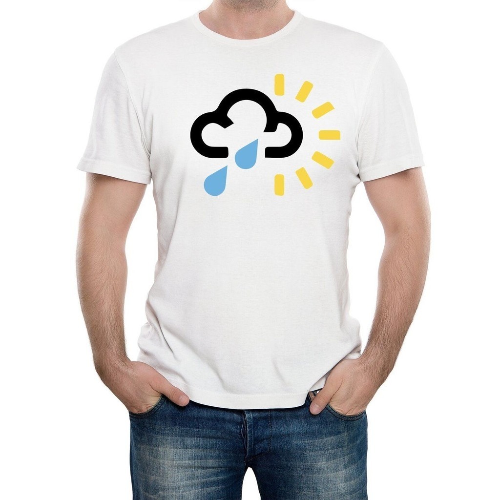 Uk Weather Forecast Symbol Mens T-Shirt Funny Bad Rain Cloud Sun London Tv