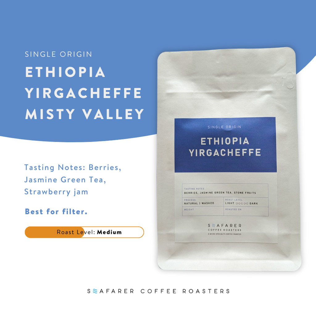 [Ethiopia Yirgacheffe Misty Valley G1] Single-Origin Coffee Beans // Roasted by Seafarer Coffee