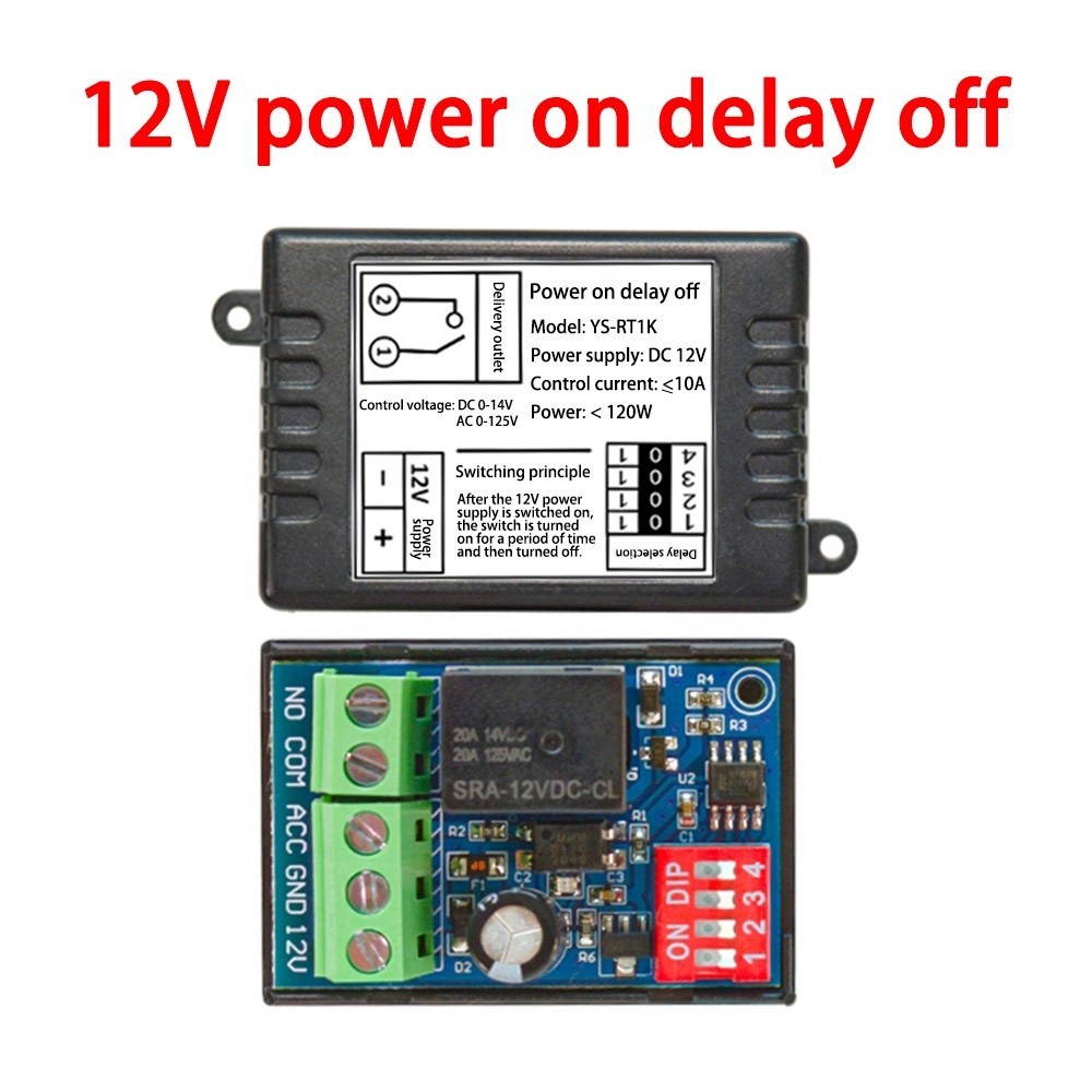 Quality Must Pcbfun Dc12v Car Time Delay Relay Module Trigger On/off Switch 20℃ ~ 70℃ Durable - Image 4