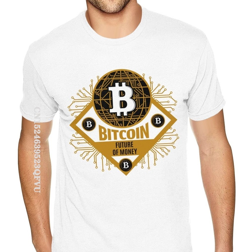 Summer Future Of Money Bitcoin Cryptocurrency Shirt Tee Shirts For Men's Kawaii T Shirt Gothic Style Custom Wholesale