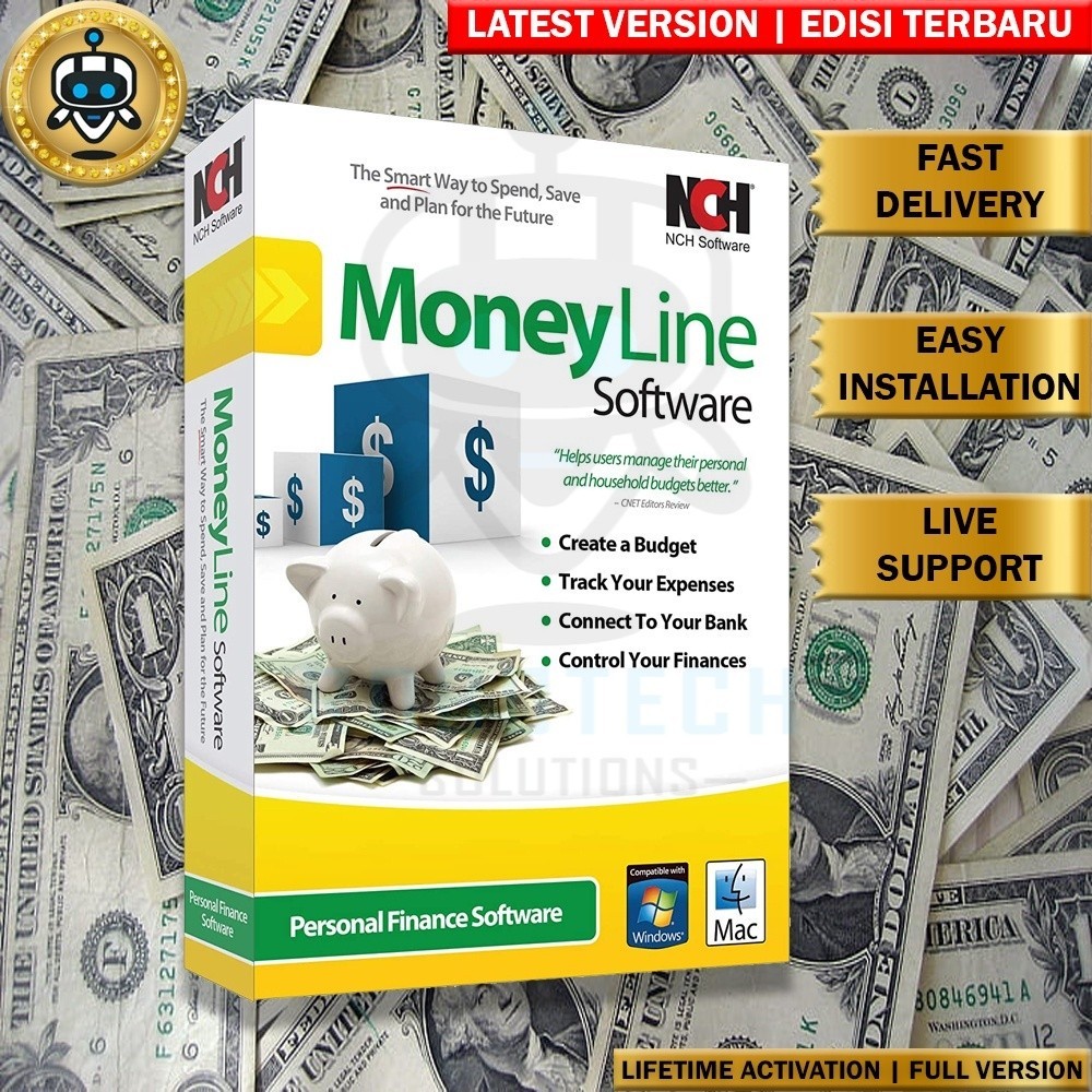 【Licensed】 NCH MoneyLine Plus Latest Version | Personal FInance Software | Lifetime Activation