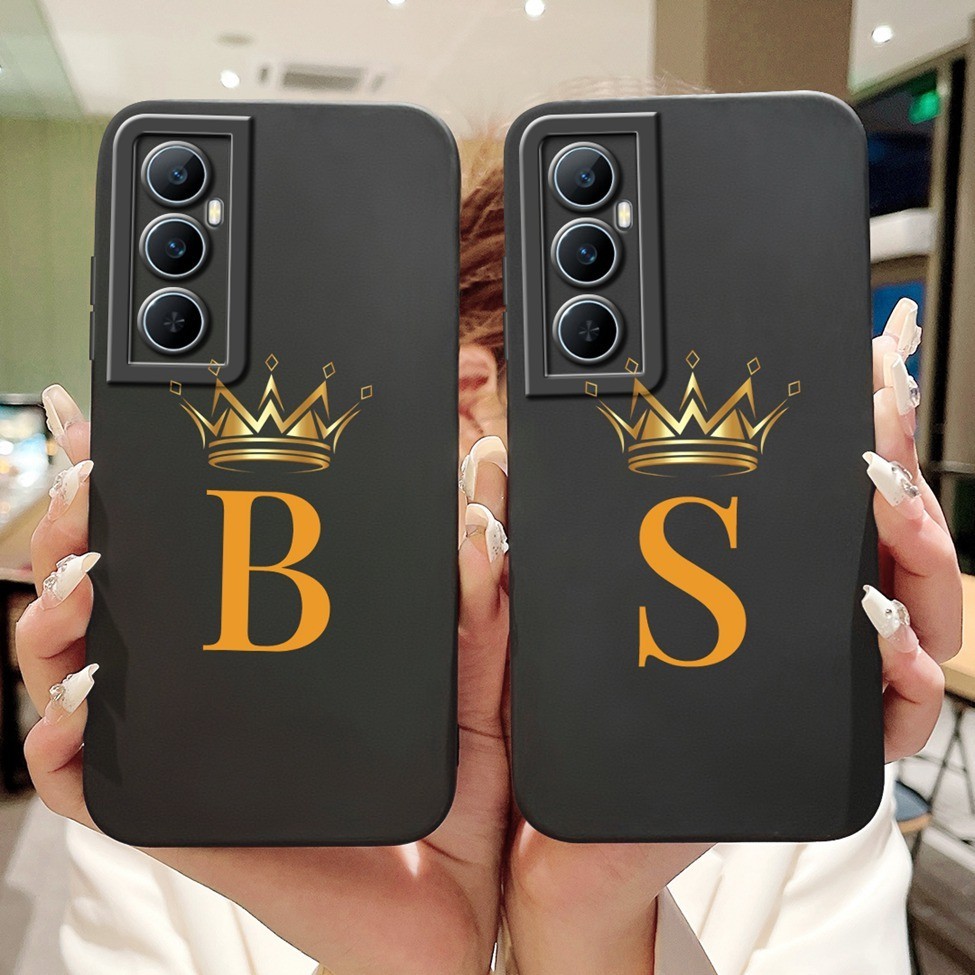 For Realme C65 4G Case RMX3910 Aesthetic Letters Fashion Flowers Shockproof Silicon Cover For Realme C65 Phone Case Bumper