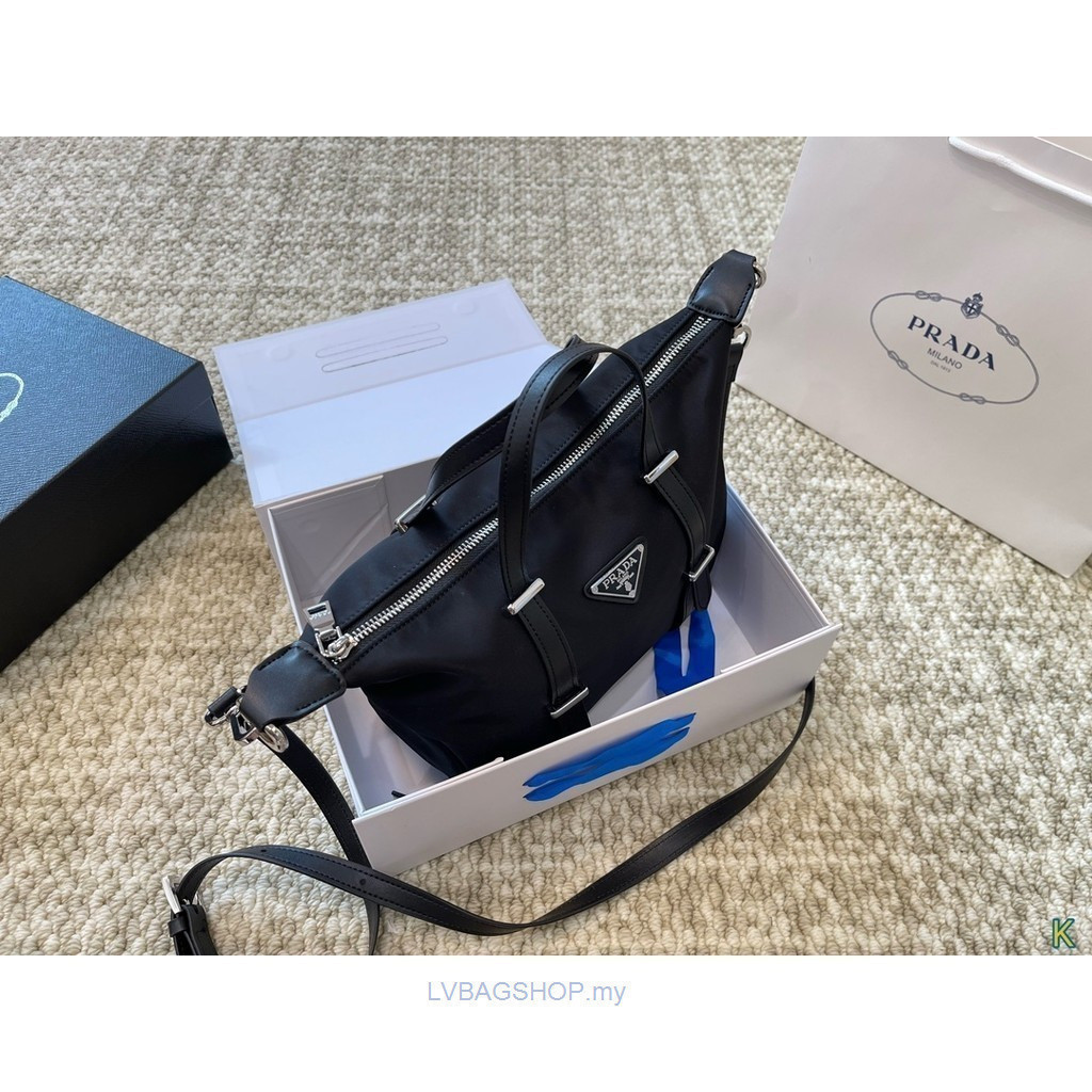 H I G Q U A L T Y Folding Box Nylon Bag Men's Portable One-Shoulder Cross-Body Size 2 4 1 8 c m