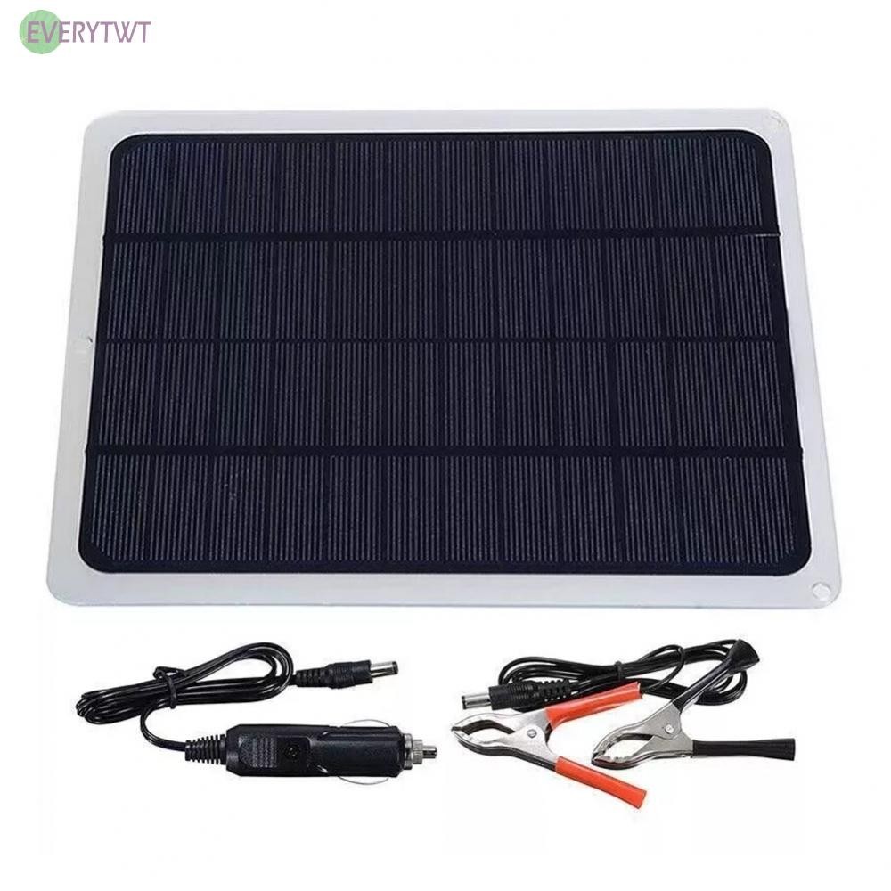 -New In April-20W Solar Panel 12V Trickle Charger Maintainer Boat Car RV Battery Charger Kit[Overseas Products]