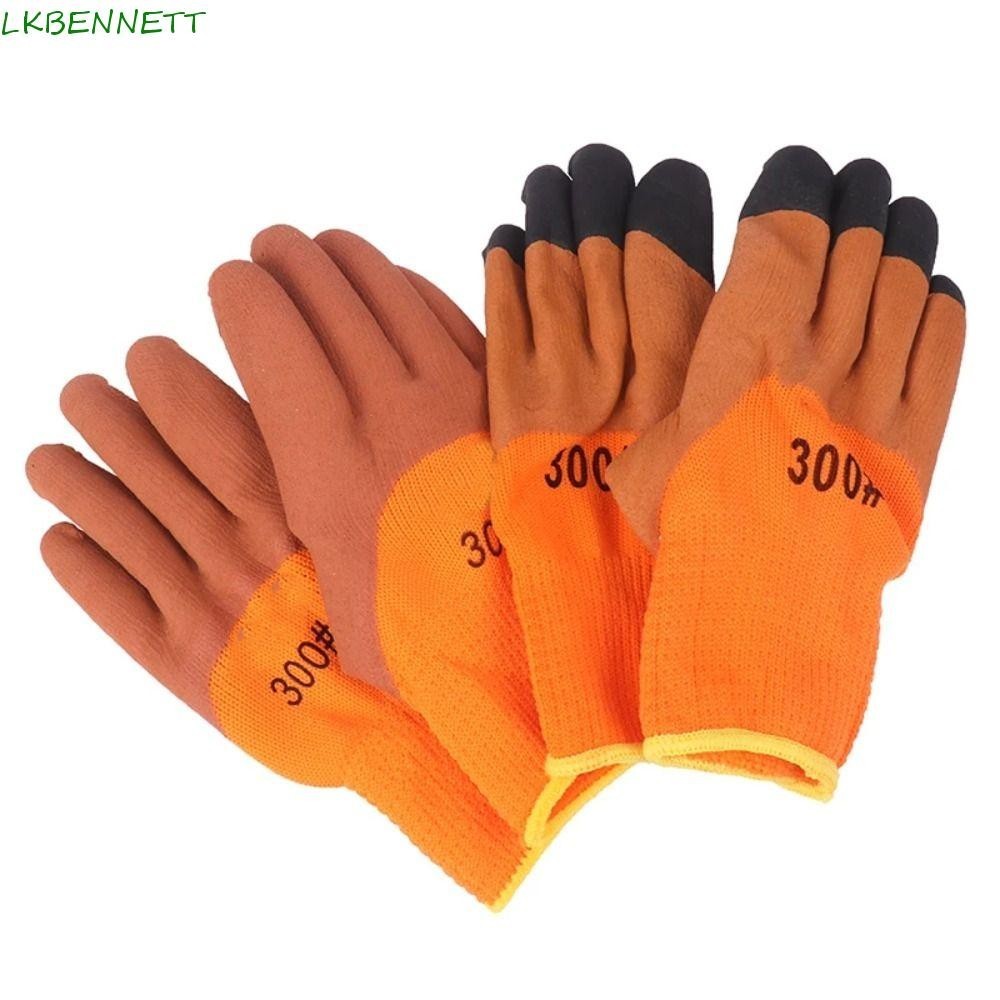 LKBENNETT 1 Pair Work Gloves, Professional Nitrile Protective Glove, Safety Suppliers Safety PU Coating Warm Pet Glove Work