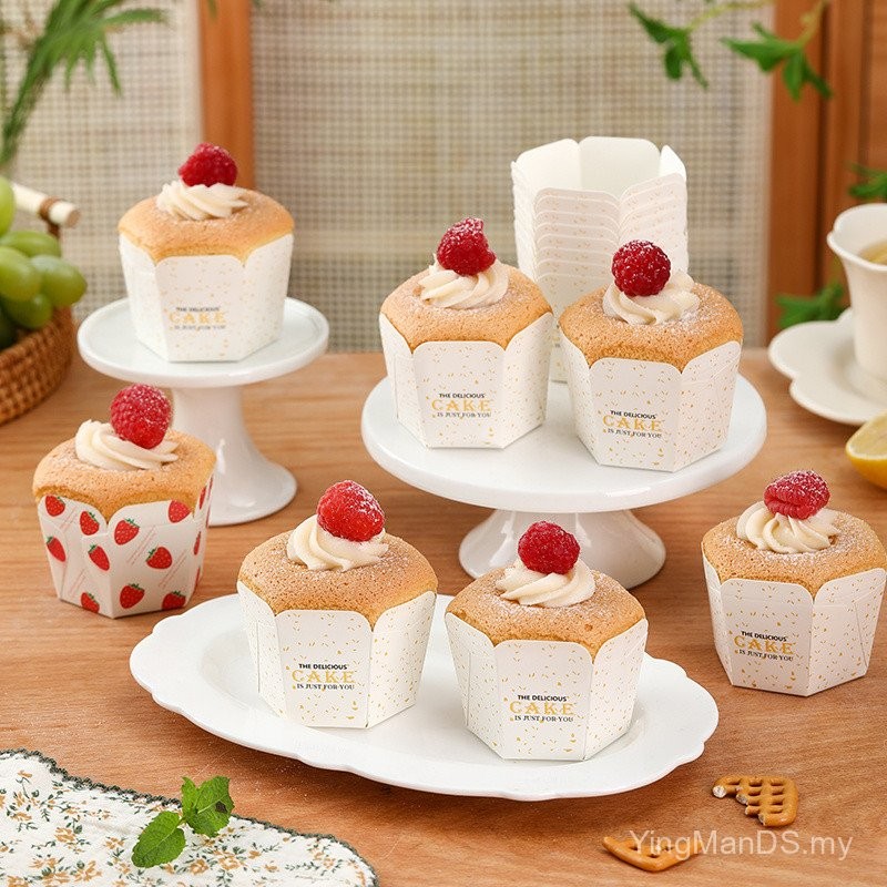 Hokkaido Chiffon Cup Disposable High-Value Paper Cupcake Mold Muffin Cup Baking Chiffon Oven