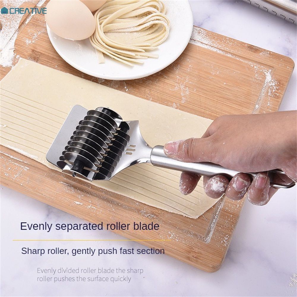 ⚡IN STOCK⚡ Stainless Steel Manual Noodle Cutter Rolling Spaghetti Maker Pressing Pasta Machine Kitchen Shallot Cutter Cooking Accessories