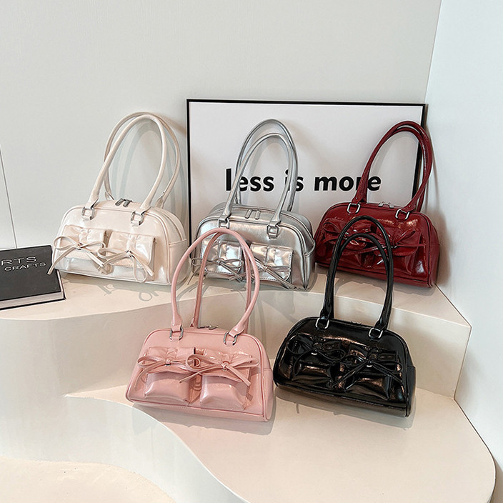 Women's Tote Handbag with Elegant Bow Design