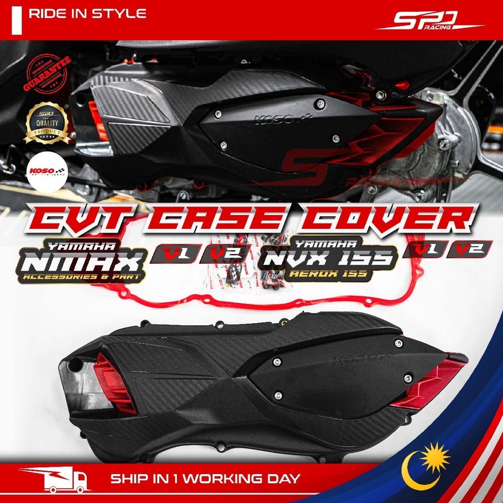 Yamaha NVX 155 V2  KOSO CVT Case Cover / Air Cleaner Cover / Hurricane Multi Air Filter / Radiator Guard