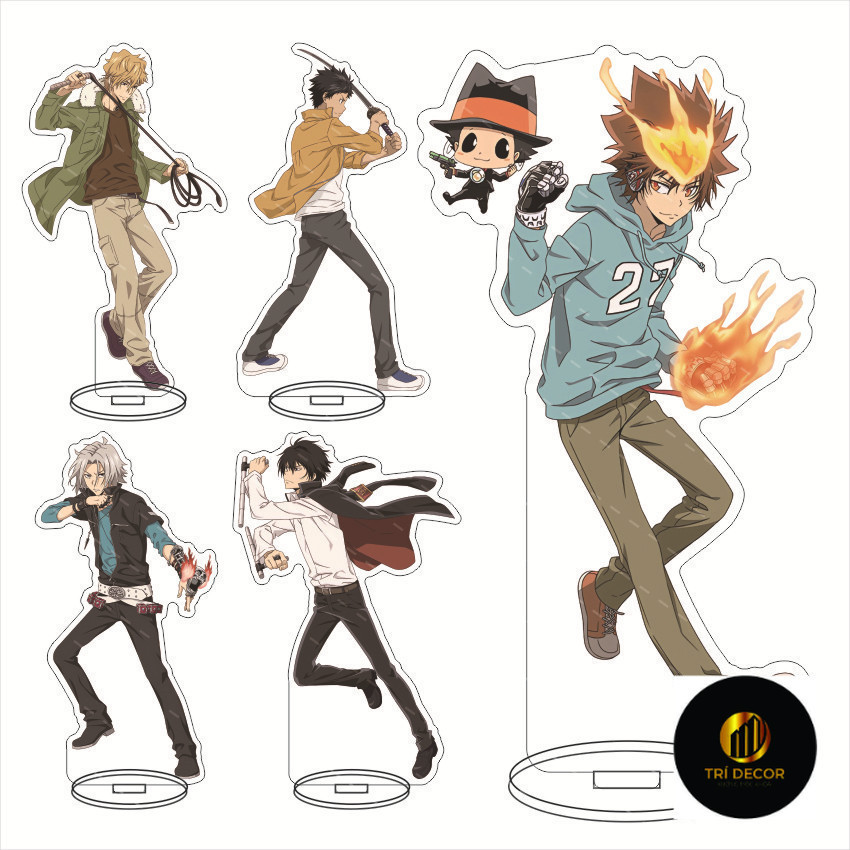 T Tutor HITMAN BACK! Acrylic Dali Brand Sawada Tsunayoshi Blue Wave Acrylic Anime Ornaments Merchandise