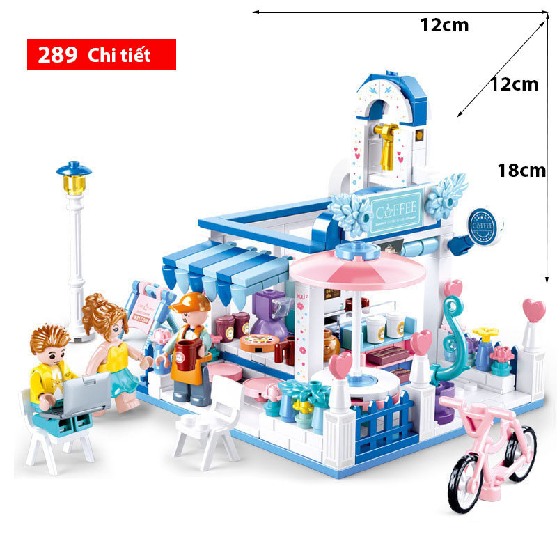 Boys and Girls Assembled Toys Children Models Restaurant High-End ABS Plastic Coastal Amusement Area