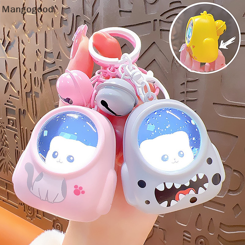 Mangogood 1PC Keychain Flashlight Cute Bear Bag Small Night Light Keychain Kawaii Bags Hang Web Celebrity Atmosphere Light Keychain Torch Nice