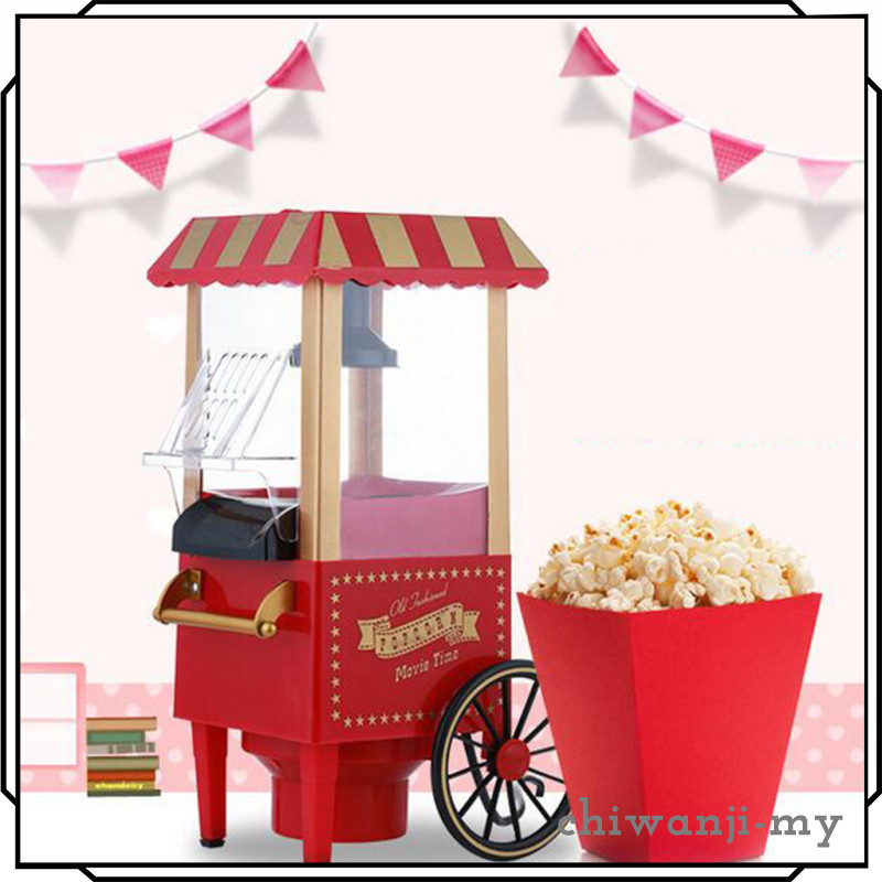 [ChiwanjifcMY] Home Small Popcorn Maker Retro Machine For Kids EU Plug