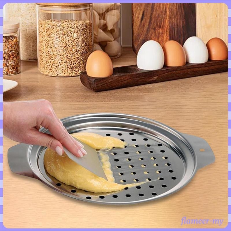 [FlameerMY] Spaetzle Maker Lid Over Pot Pan Stainless Steel Multifunction Spaetzle Press Sturdy Spaghetti Strainer Spaetzle Noodle Maker