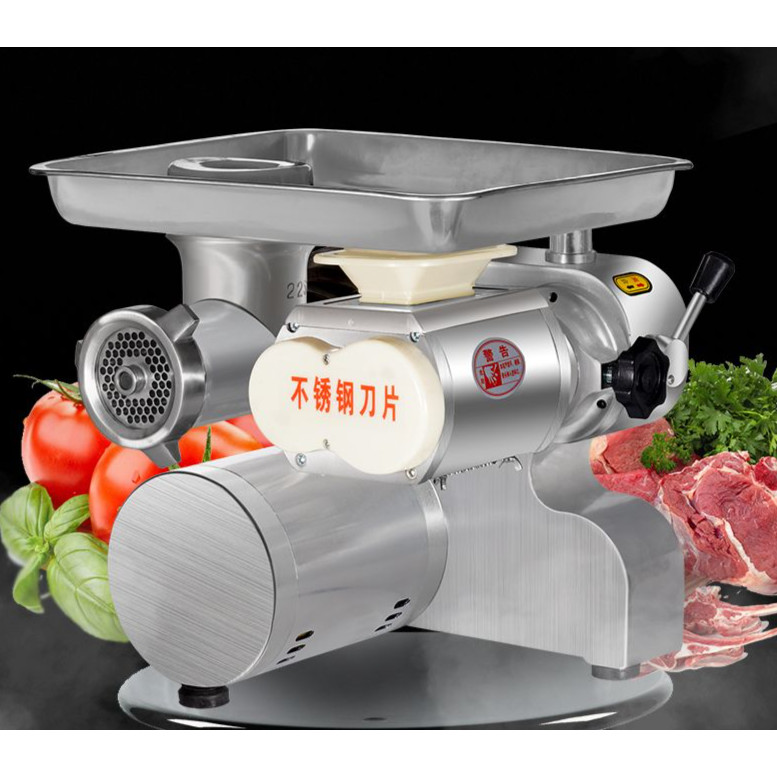 Meat grinder commercial electric meat slicer minced meat sausage stuffer all stainless steel high power slicer 碎肉机 切肉机