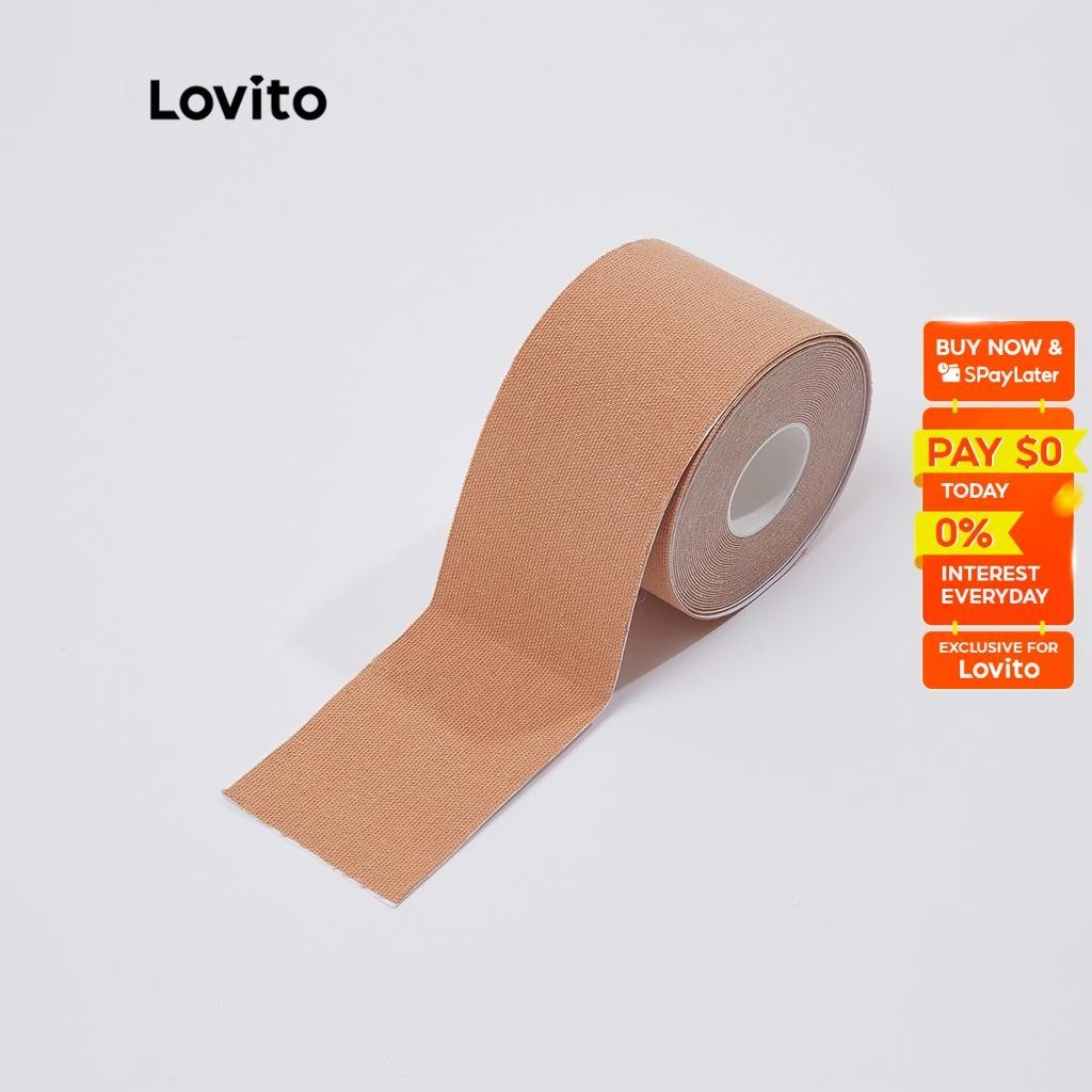 Lovito Casual Plain Basic Reusable Wrap Lingerie Accessories L18X346 (Apricot)