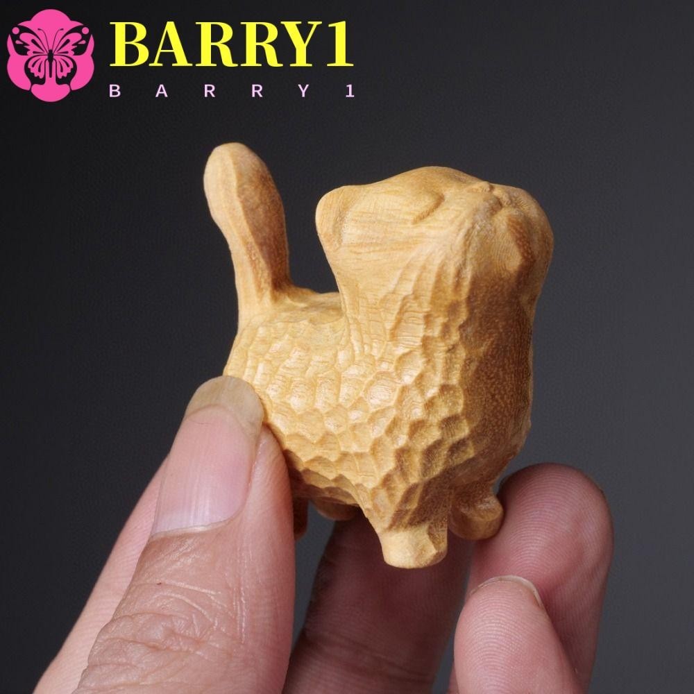 BARRY1 Wooden Cat Statue, Hand-carved Tiny Cat Sculpture, Cat Model Crafts Exquisite Miniature Cute Animal Figurine Desktop