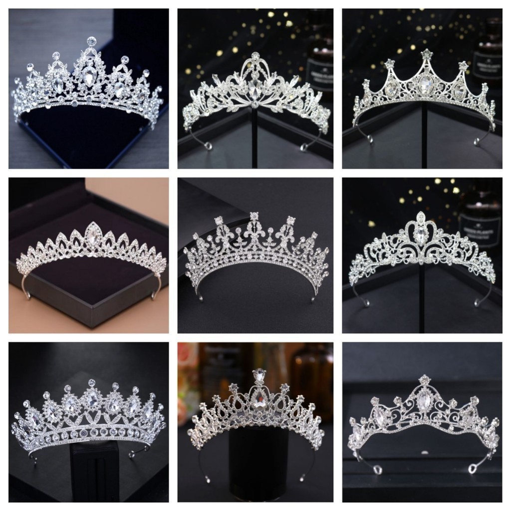 Crystal Crown Bridal Wedding Tiara Headband Marriage Crown Headdress for Wedding/Party/Graduation