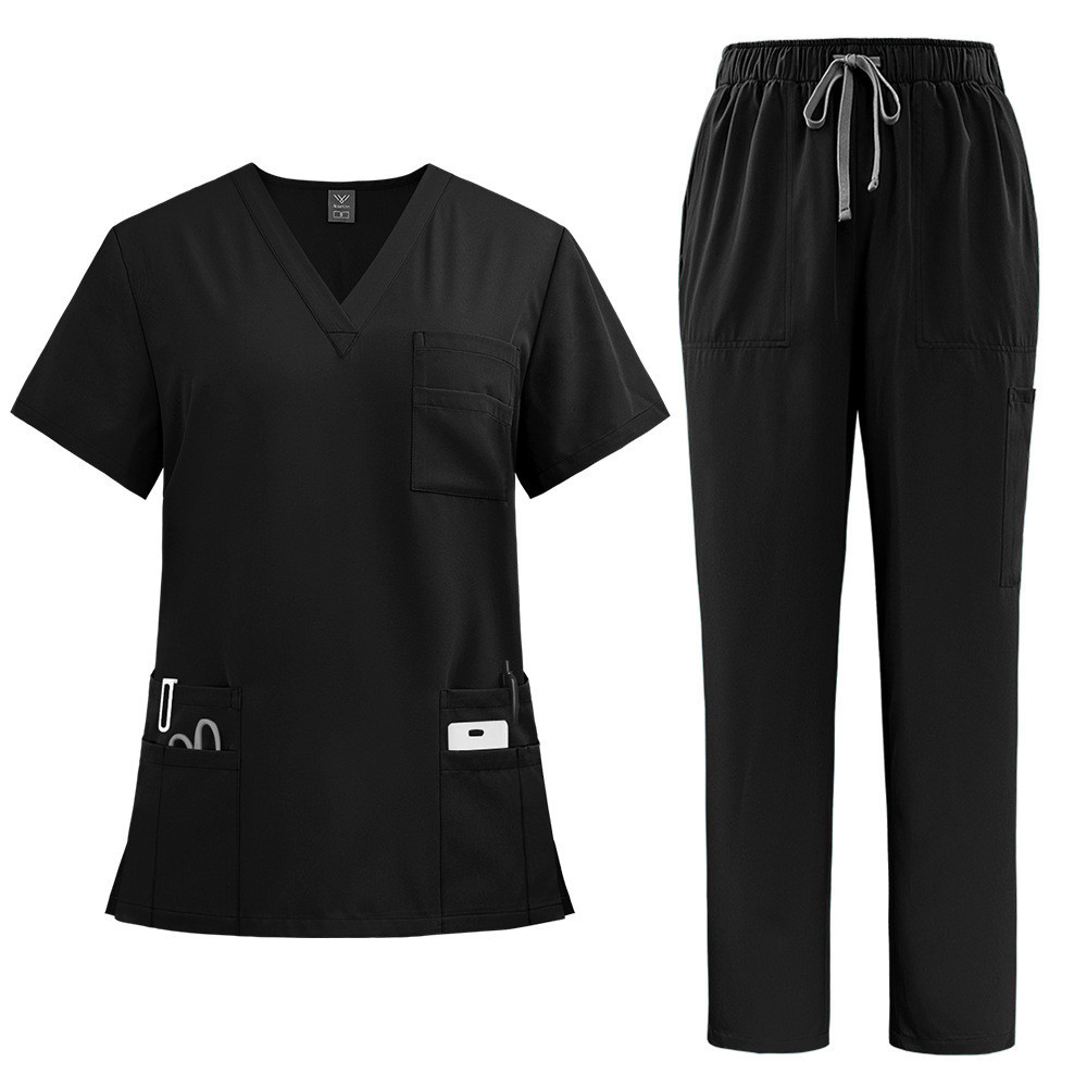 NiaaHinn 【Shirt+Pants】New Scrub Suit Unisex Men'S And Women'S Quick-Drying T-Shirt Surgical Clothes Oral Nurse Doctor Work Clothes Pet Hospital Work Clothes