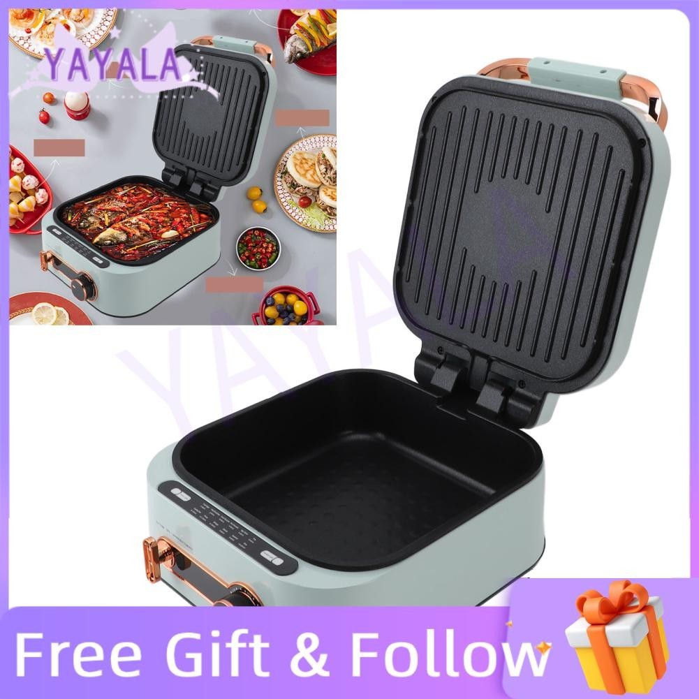 Yayala Multifunction Electric Skillet  EU Plug 220V Easy To Clean Compact Baking Pan for Steaming