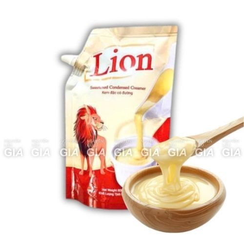 [Real photo] Sweetened condensed cream, Lion condensed milk red bag 800