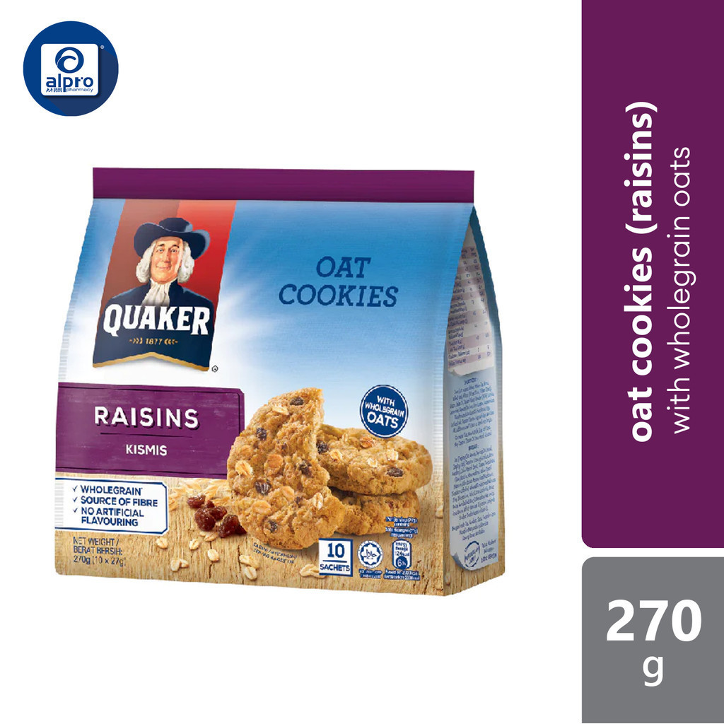 Quaker Oat Raisins Cookies (27g x 10)