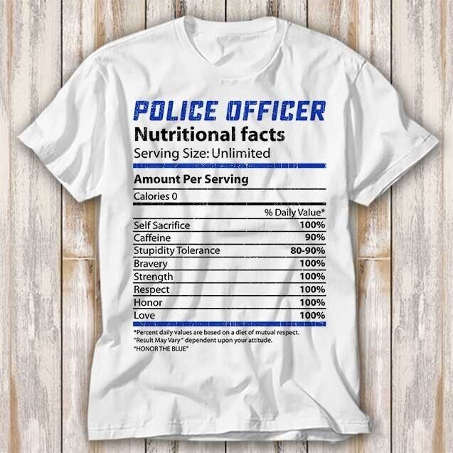 Police Officer Veteran Cop Sheriff Retirement T Shirt Adult Top Tee Unisex 3935