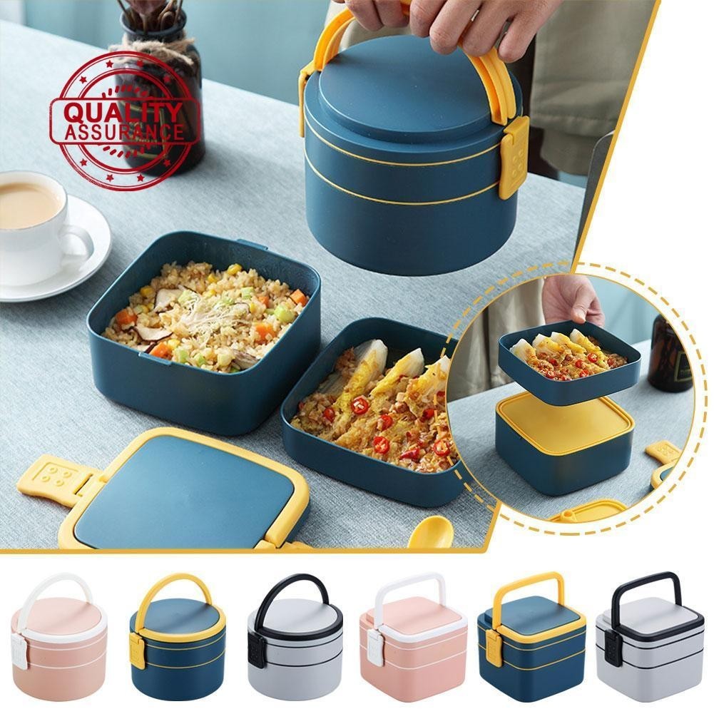 Multilayered Bento Box With Japanese Food Warmer Portable Lunch Box For Microwave Oven 