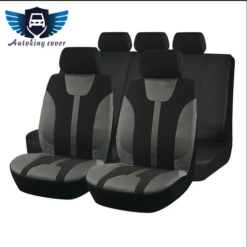 Autoking Covers Universal Car Seat Cover Set Pu Leather Vehicle Cushion Full Surrounded Protector Pad Anti-scratch