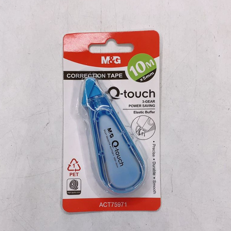 M&G Correction Tape Q-Touch 10mX5mm ACT75971 / Anti Break Smooth Correction Tape (Price For 1 Pcs)