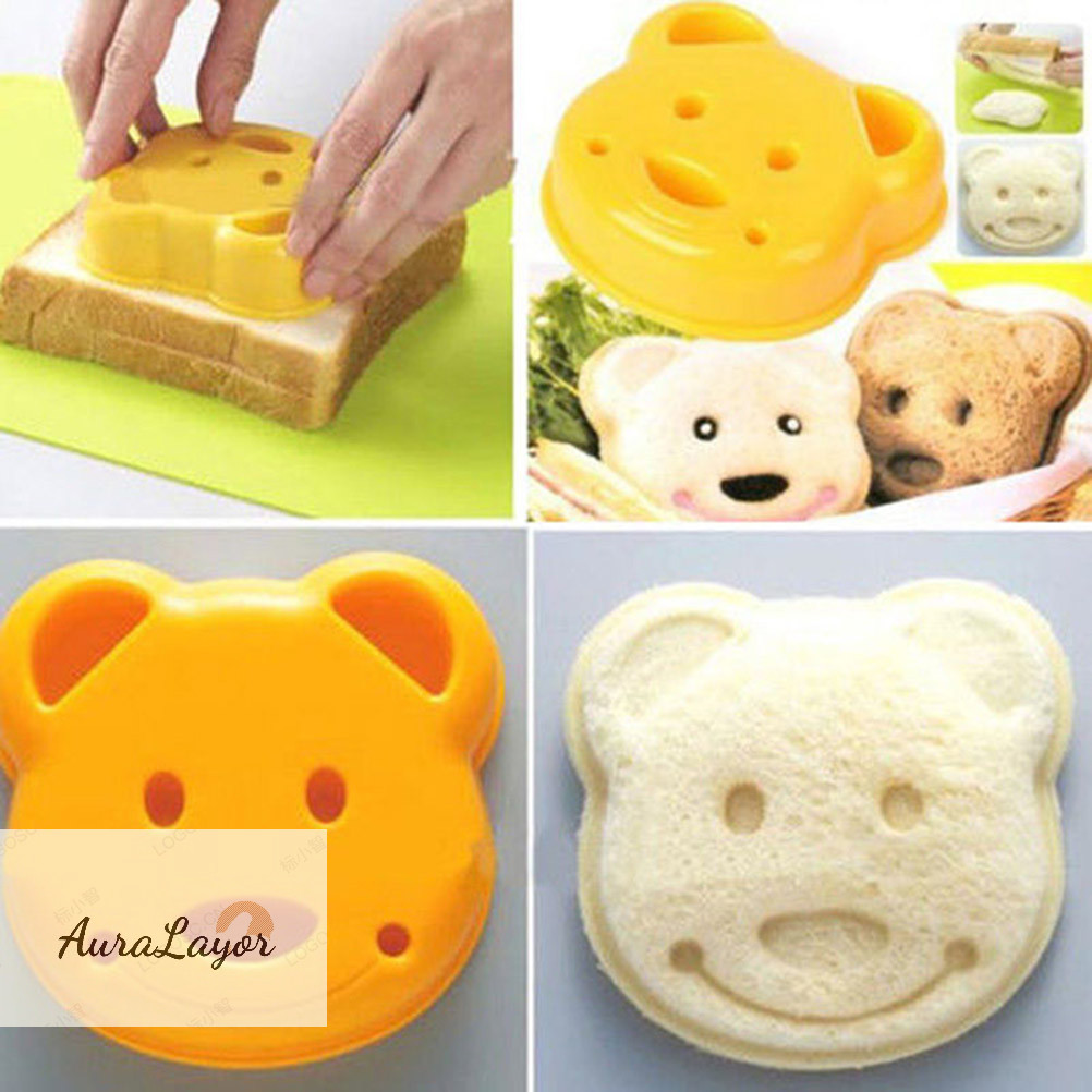 [AuraLayor] Cute Animal Sandwich Mold Cutter Bear Dog Dinosaur Shape Cake Bread Toast Maker new