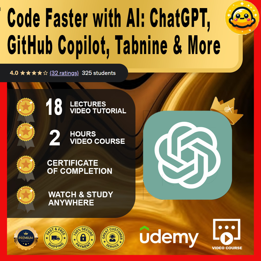[Video Course] Code Faster with AI: ChatGPT, GitHub Copilot, Tabnine & More