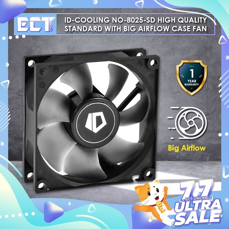 ID-Cooling NO-8025-SD High Quality Standard 80mm Big Airflow Case Fan