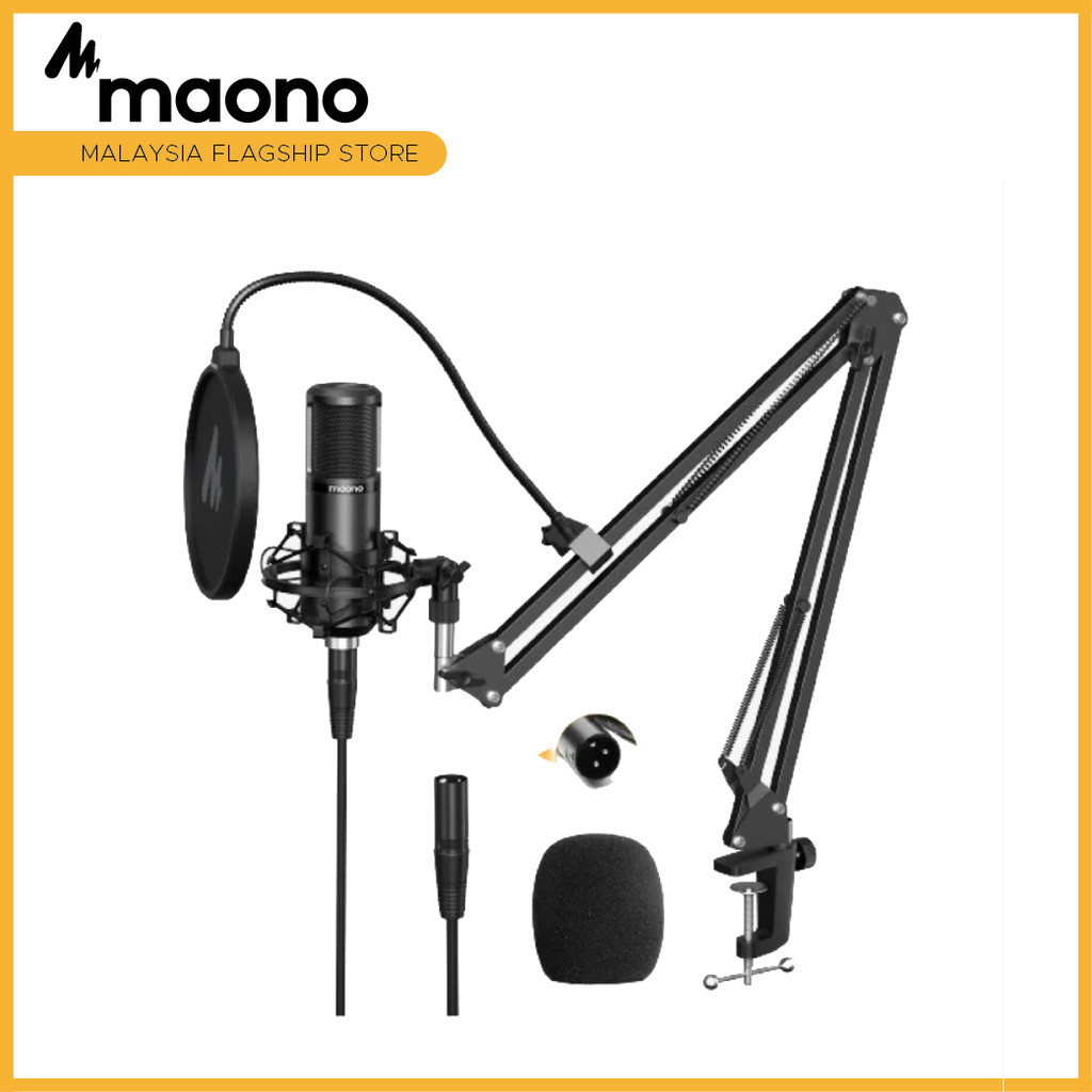 MAONO PM320 Studio Condenser XLR Microphone for Recording, Singing & Streaming with 48V Phantom Power