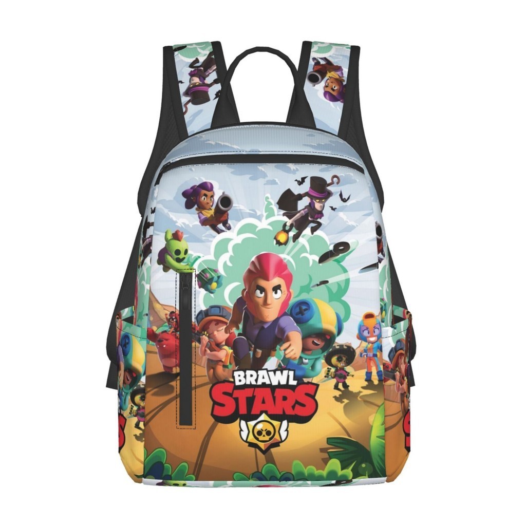 Brawl Stars Street Trend Canvas Backpack Large Capacity Casuals Travel Backpack Student Schoolbag Bag Unisex