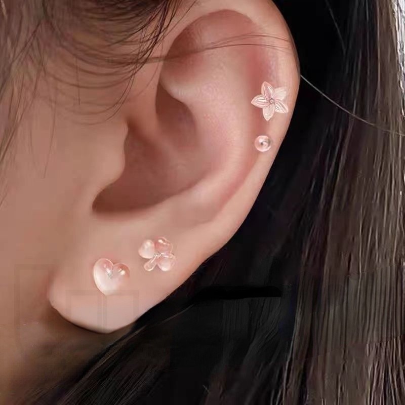 [HOT] Transparent Anti-allergic Ear Bone Nails / Hypoallergenic Invisible Resin Clear Ear Pins / DIY Earring Piercing Jewelry / Plastic Earring Back Plug Cap Nail Accessories