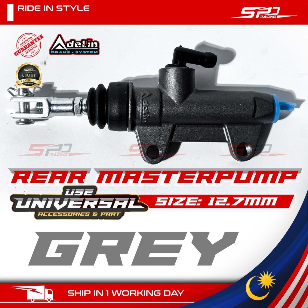 Universal Rear Master pump I 12.7 MM I High Brake Performance I Premium Quality ADELIN For Universal Use