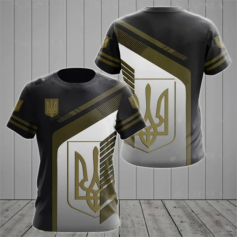 Ukraine Flag 3D Printed T-shirt For Men Ukrainian Army Camouflage Jersey T Shirt Summer Fashion Casual Women Tee Oversized Tops