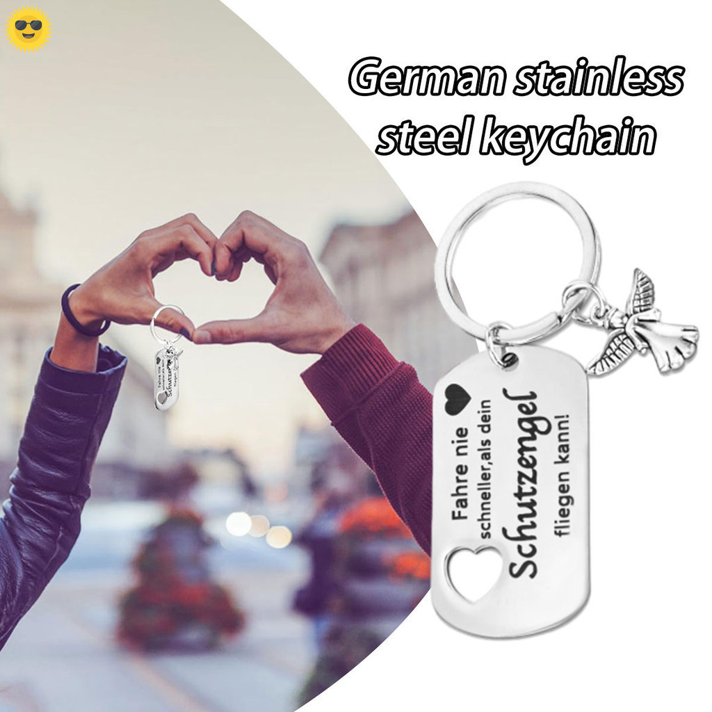 Keyring Guardian Angel Car Guardian Angel Driving Licence Personalised Keyring with Engraving Lucky Charm Car Guardian Angel Pendant Gifts YKD