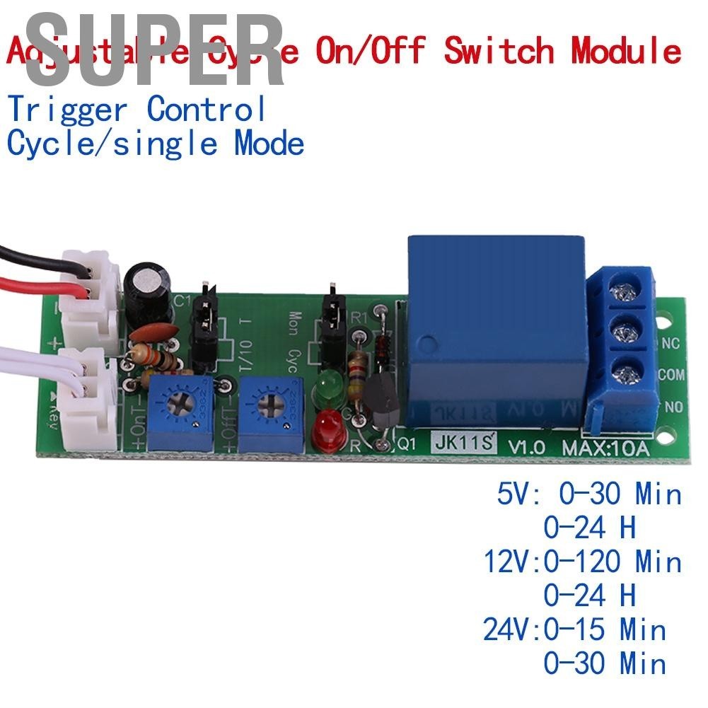 Must Multi DC 5V 12V 24V Cycle Timer Delay On/Off Switch Relay Module Versatile - Image 2