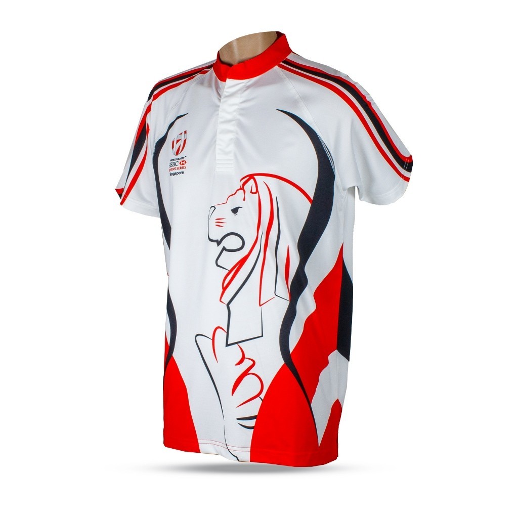 Gilbert HSBC World Series Singapore Sublimate Jersey – White