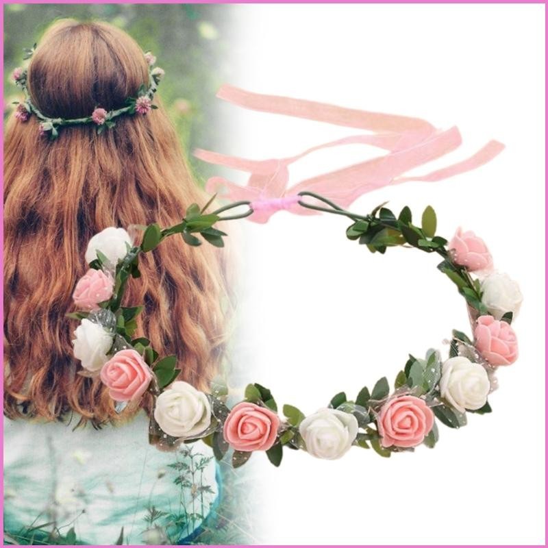 Royal Bride Flower Crown For Wedding Flower Headbands Bride Floral Headbands Women Floral Garlands Crown Hair Wreath
