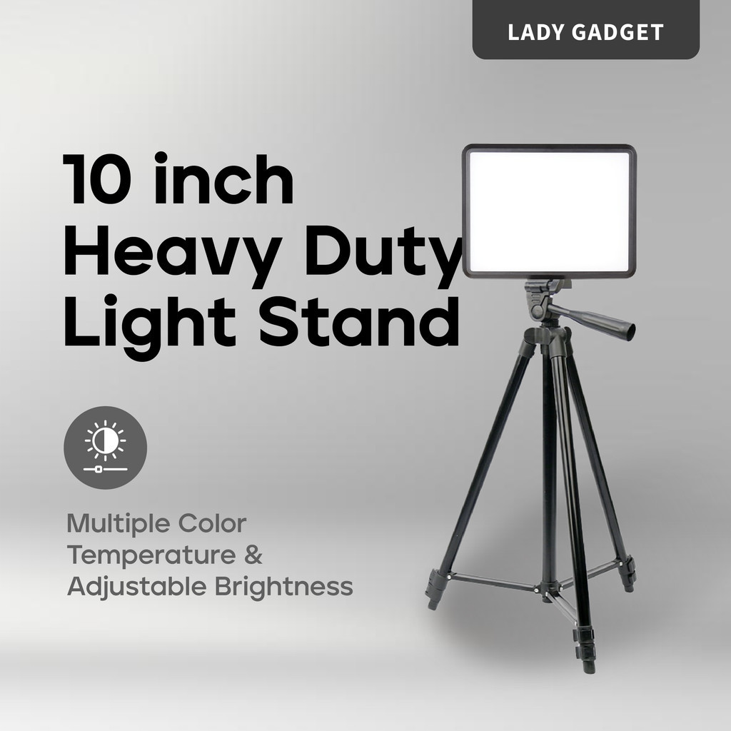10 Inch Heavy Duty Light Stand, Adjustable Tripod Stand With 1.1 Meter BracketFor Photo Studio Speedlight, Ring Light
