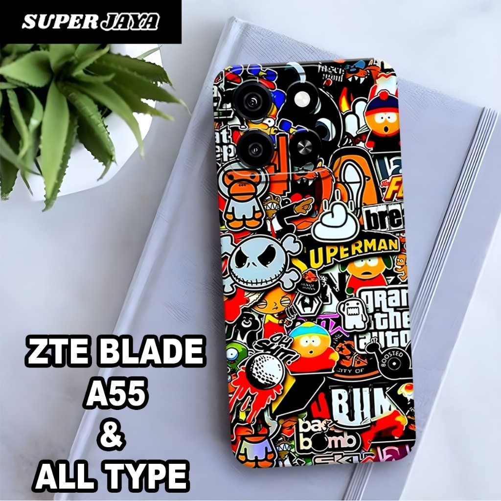 AC38/Softcase Procamera hp ZTE BLADE A55 2024 Fashion Case for Men, Mobile Phone Protective Case