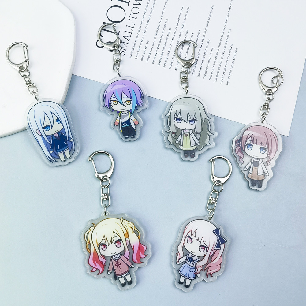 Hot Game Project Sekai Acrylic Key Ring Anime Character Double Side Keychains For Students Fans Bag Ornaments