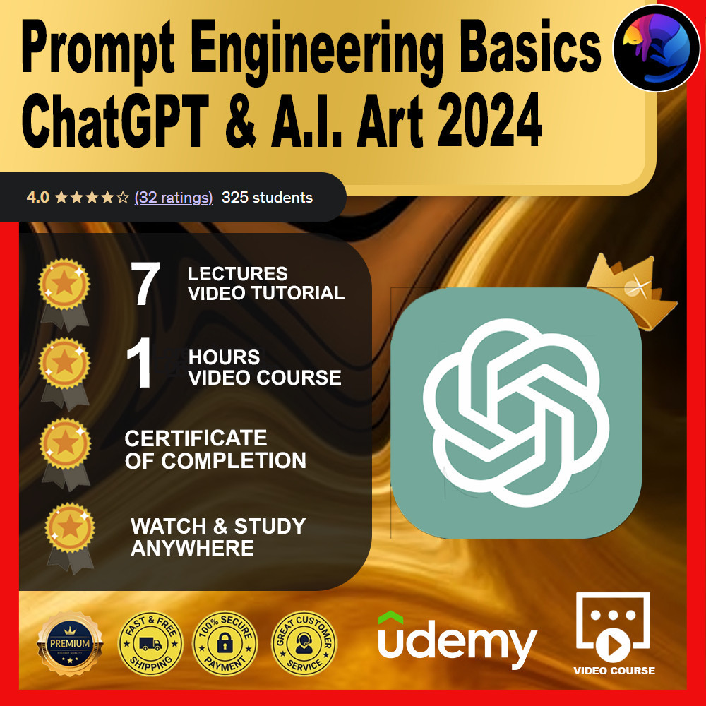 [Video Course] Prompt Engineering Basics – ChatGPT & A.I. Art