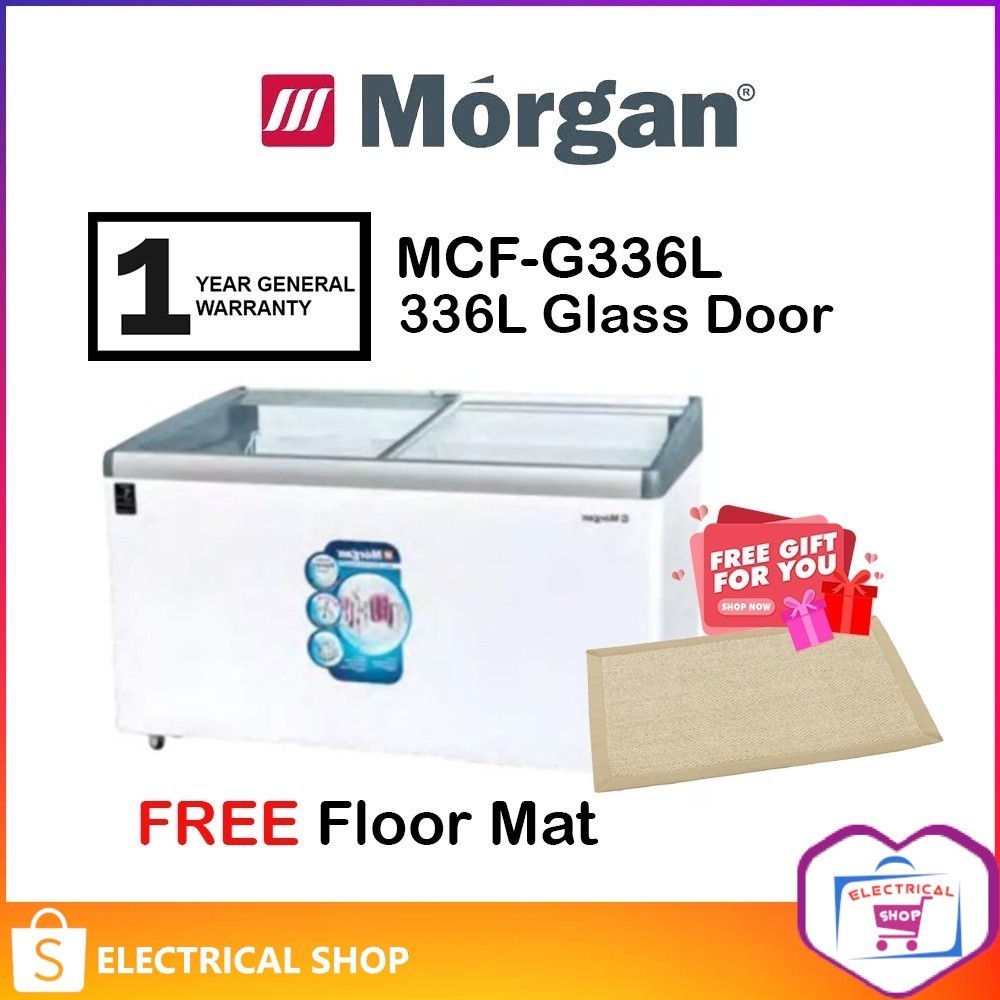 Morgan 336L Glass Door Chest Freezer MCF-G336L / MCFG336L Peti Sejuk Beku (FREE Floor Mat)